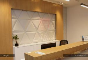 Гипсовые 3d панели Alivio серии Triangle для  отделки стен, 3д панель, 3d wallpanel, 3d wall производитель цена купить Украина  alivio.com.ua