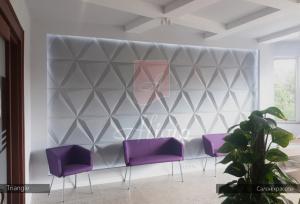Гипсовые 3d панели Alivio серии Triangle для  отделки стен, 3д панель, 3d wallpanel, 3d wall производитель цена купить Украина alivio.com.ua